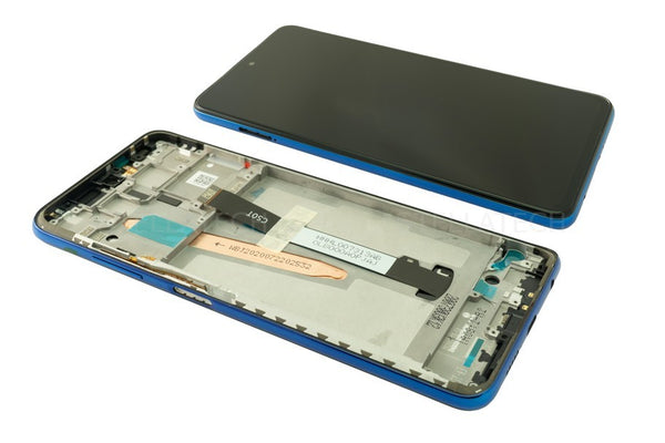 Xiaomi Poco X3 NFC (M2007J20CG) - Display LCD Touchscreen + Rahmen Blau