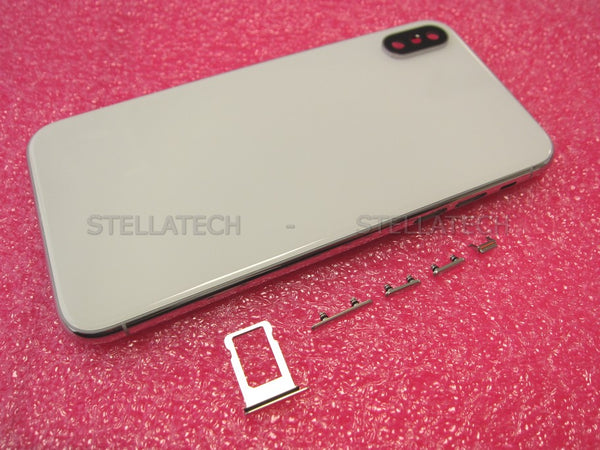 Apple iPhone X - Akkudeckel / Batterie Cover ohne Logo Weiss