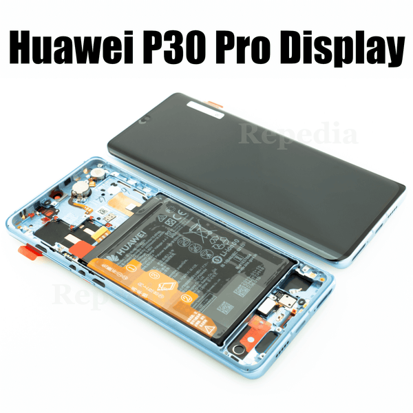 Huawei P30 Pro Dual Sim (VOG-L29) - Display LCD Touchscreen + Rahmen/mit Akku + Finger Sensor Breathing Crystal