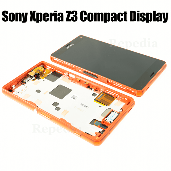 Sony Xperia Z3 Compact (D5803) - Display LCD Touchscreen + Rahmen Orange