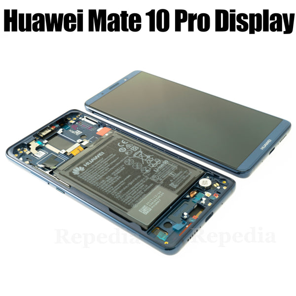 Huawei Mate 10 Pro Dual Sim (BLA-L29) - Display LCD Touchscreen + Rahmen/mit Akku Blau