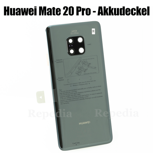 Huawei Mate 20 Pro Dual Sim (LYA-L29C) - Akkudeckel / Batterie Cover Schwarz