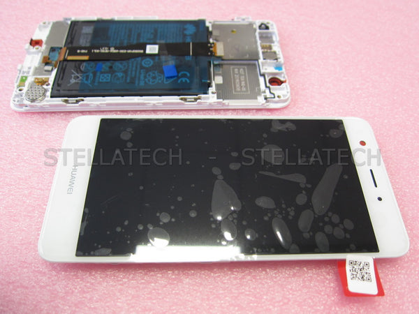 Huawei Nova Dual Sim (CAN-L11) - Display LCD Touchscreen + Rahmen/mit Akku f. Weiß & Rose Gold