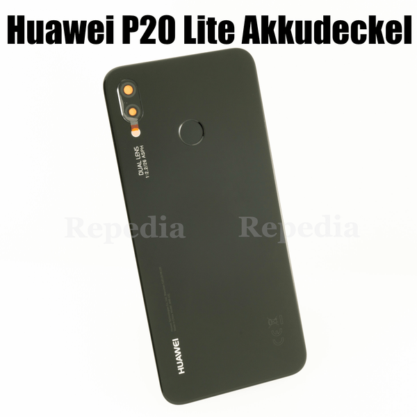Huawei P20 Lite Dual Sim (ANE-L21) - Akkudeckel / Batterie Cover Schwarz