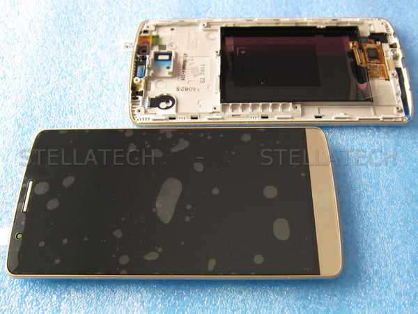 Ersatz-Display LG D855 G3 LCD Touchscreen + Rahmen Gold