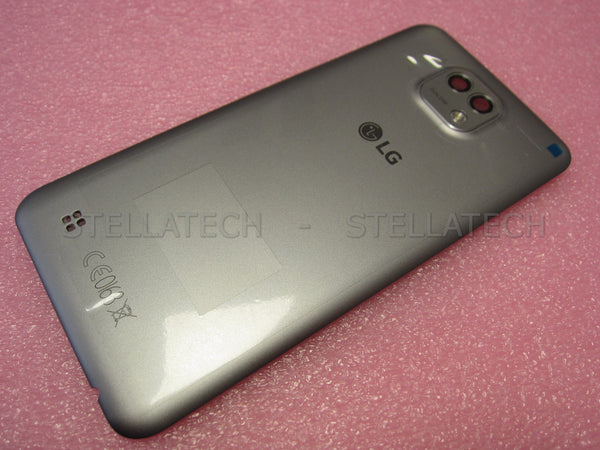 LG K580 X-Cam - Akkudeckel / Batterie Cover NFC Antenne Titan Silber