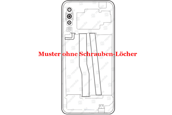 Samsung SM-A750FN/DS Galaxy A7 (2018) - Schraubenschablone Display &amp; Akku wechseln