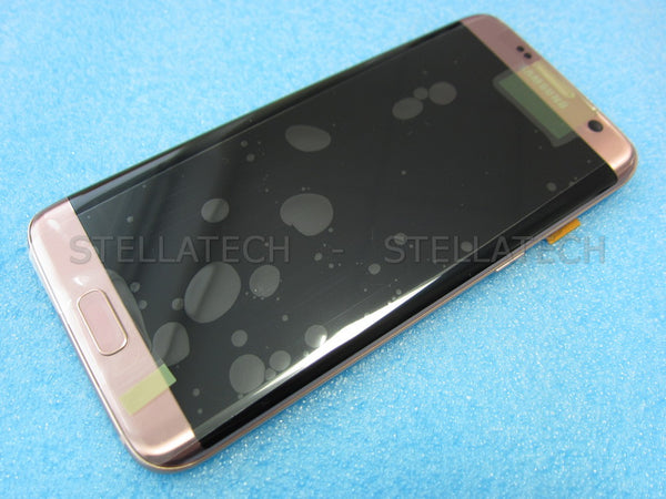 Samsung SM-G935F Galaxy S7 Edge - Display LCD Touchscreen + Rahmen Rose Gold