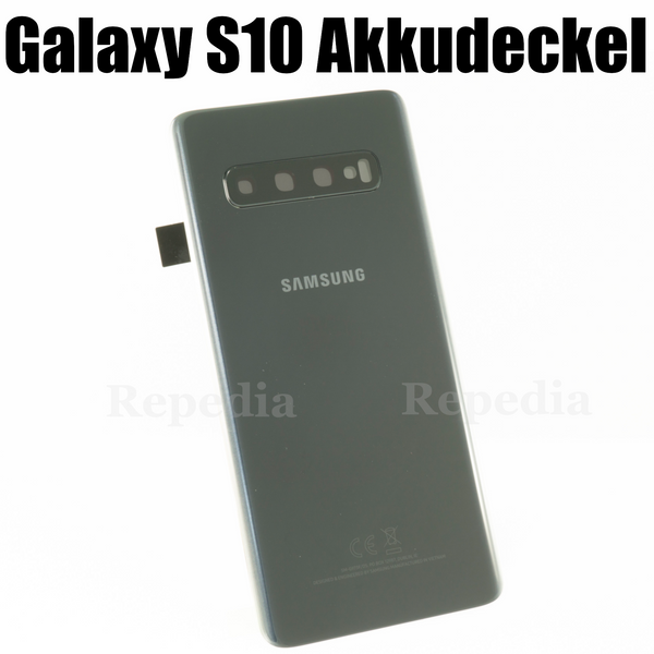 Samsung SM-G973F Galaxy S10 - Akkudeckel / Batterie Cover + Kamera Glas Prism Schwarz