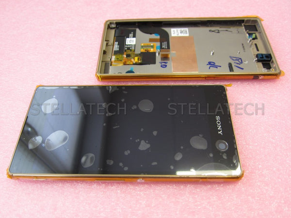 Ersatz-Display Sony Xperia M5 (E5603) LCD Touchscreen + Rahmen Gold