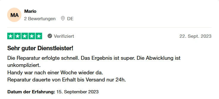 Repedia Kunden Bewertung bei Trustpilot Referenz4